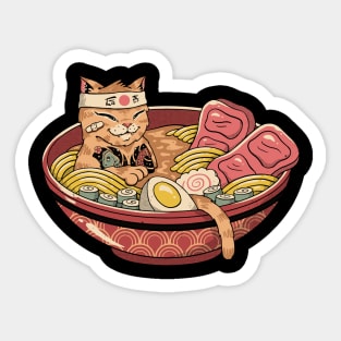 Ramen Cat Meowster Sticker